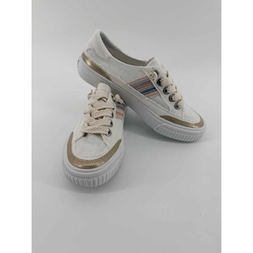 Blowfish Malibu Marley Unisex Kids Size 6 White Canvas Low Top Lace-Up Sneaker